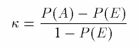 fórmula índice kappa