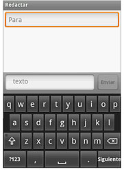 Captura de pantalla del teclado qwerty